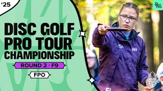 2025 DGPT Championship | FPO R2F9 | Saarinen, Scoggins, Handley, Fajkus | Jomez Disc Golf