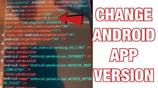 How to Change Android App Version