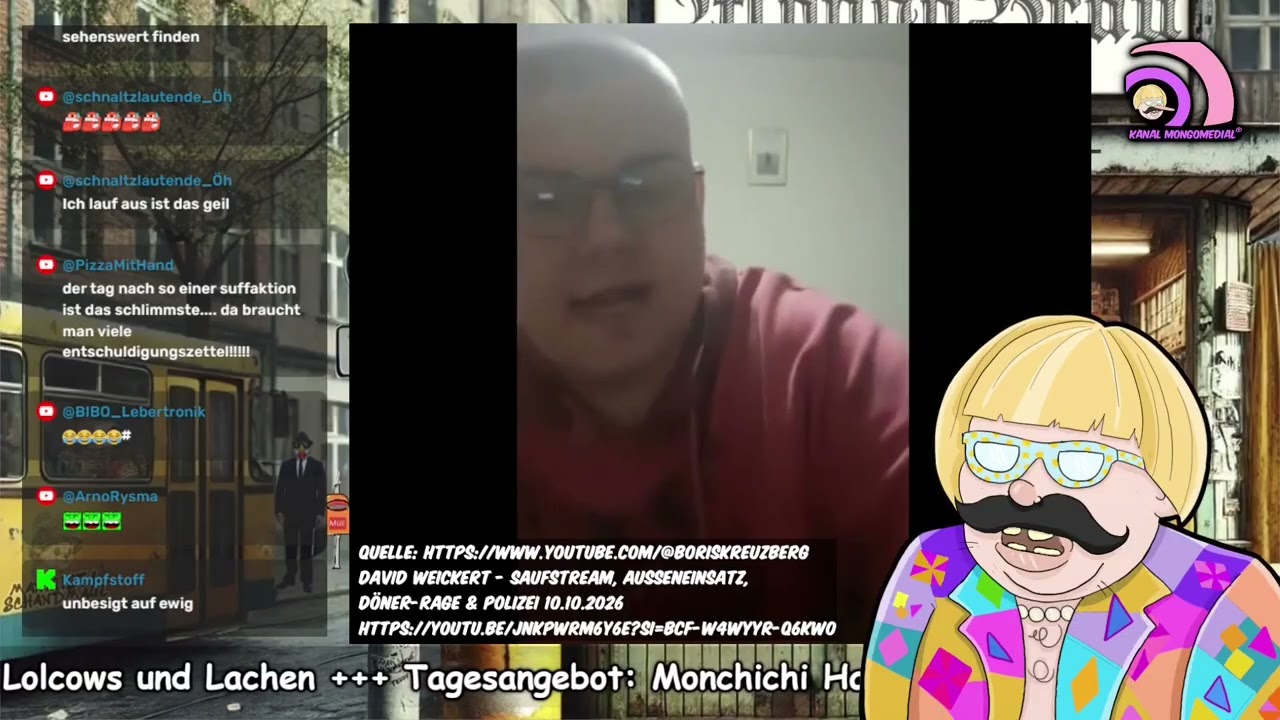 Mongotar: DAVID WEICKERT - SCHLUSS Die Polizei packt beherzt zu! - Partystream 4 |Kanal Mongomedial