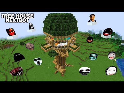 SURVIVAL TREE HOUSE PART 2 WITH 100 NEXTBOTS in Minecraft - Gameplay - Coffin Meme