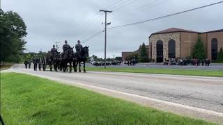 Procession, funeral being held in Greer for Las Vegas officer killed in line-of-duty shooting