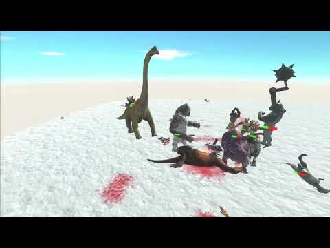HERBIVORE DINOSAURS FACTION vs ALL FACTIONS! [ANIMAL REVOLT BATTLE SIMULATOR