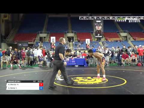 Junior FS 160 Round of 64 - Andrew Merola (NJ) vs. Adam Kemp (IL)