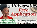 Top 5 Universities With Free Application 2023 How To Apply Quick Easy Step By Step Process
