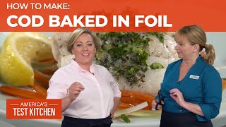 How to Make Cod Baked in Foil with Leeks and Carrots