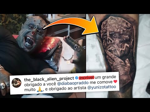 DIABLO PRADO se TATÚA a THE BLACK ALIEN en REALISMO 🤯