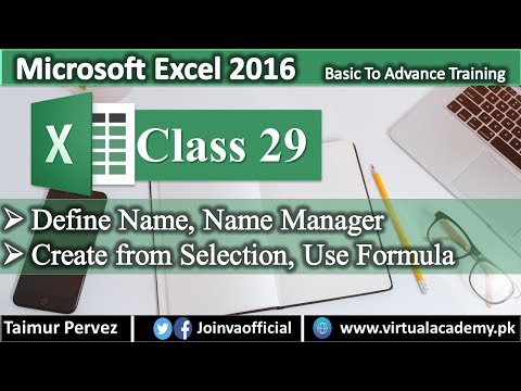 How to use Formula in Excel | Define Name | Name Manager | Create From Selection 29