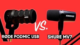 Video thumbnail for Shure MV7 vs.  RODE PODMIC USB  with Audio Comparisons! by Robert Teegarden