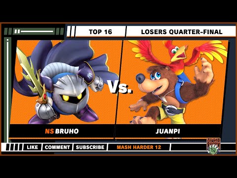 Mash Harder 12 - Losers Quarter-Final - Bruho (Meta Knight) VS Juanpi (Banjo Kazooie) - SSBU Singles