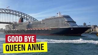 LIVE: Cunard Queen Anne's FIRST Sydney Departure