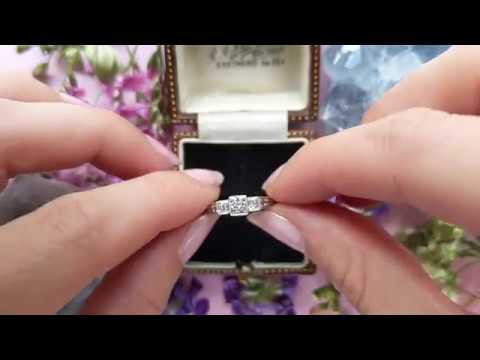 Art Deco Diamond Trilogy Ring c.1920 #3958