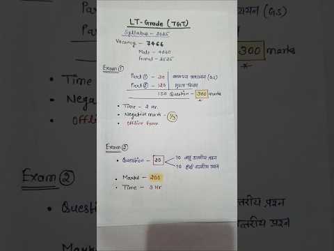LT Grade Teacher Syllabus and exam pattern 2025 // LT Grade Lecture vacancy #ltgrade #ltgradetgtpgt