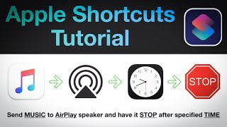 Apple Shortcut: Play audio through airplay speaker for a specified amount of time