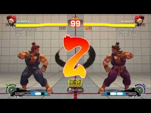 SneerySpace6967 (Akuma) Vs SvelteAverage34 (Akuma) SSF4 AE 2012 Match Video HD Street Fighter 42843