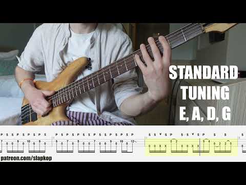Sick Slap Bass Riff with percussive techniques