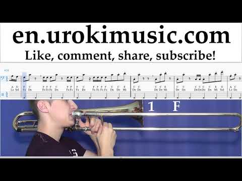 Trombone lessons Imagine Dragons - Thunder Sheet Music Tutorial um-i352