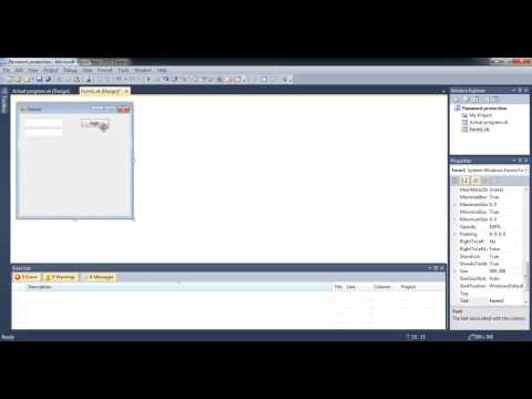 Visual Basic Program Password Protection