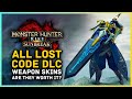 Is the Monster Hunter Rise Sunbreak Paid DLC a slippery slope? All Lost Code Weapon Skins