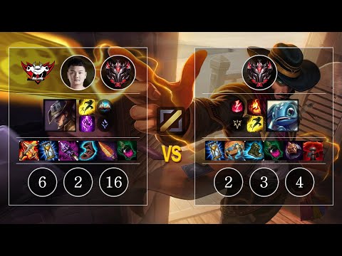 JDG Yagao Twisted Fate vs Fizz Mid - KR Patch 10.12