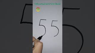 Draw dolphin with number 5 kids drawing #drawing #numberdrawing