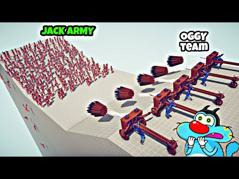 OGGY 5X GOD VS JACK 200 CLUBBERS FIGHT - Totally Accurate Battle Simulator