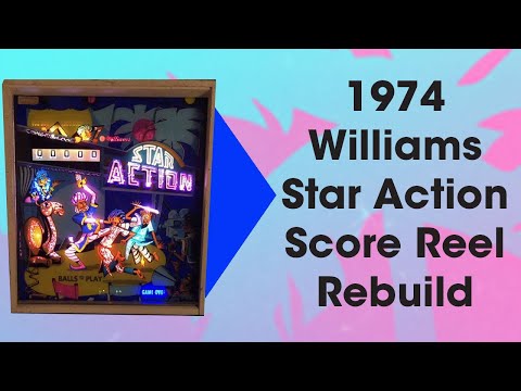 1974 Williams Pinball Star Action Score Reel Refurbish (start to finish very long!)
