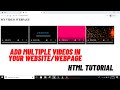 How to insert multiple videos using HTML in our webpages/website(Full Tutorial) | HTML Tutorial |
