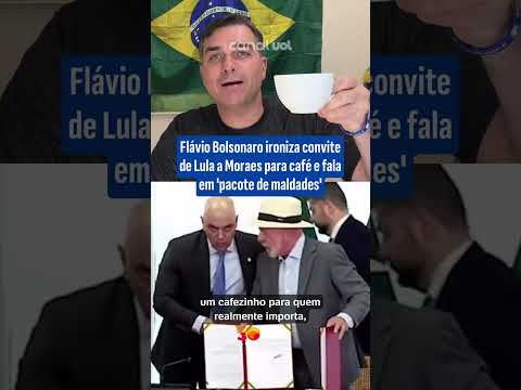 Flávio Bolsonaro critica cafezinho entre Lula e Moraes e faz provocação em live
