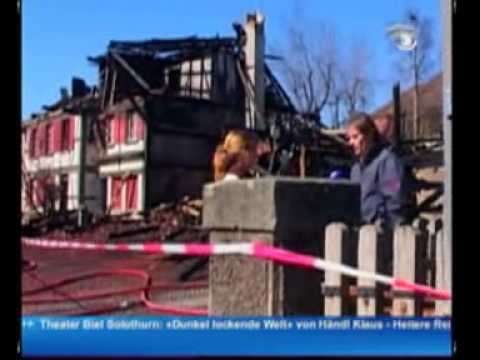 Grossbrand im Dorfzentrum von Ins 11.03.2007