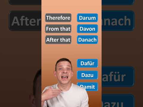Useful German "Da-Words" and their meanings
