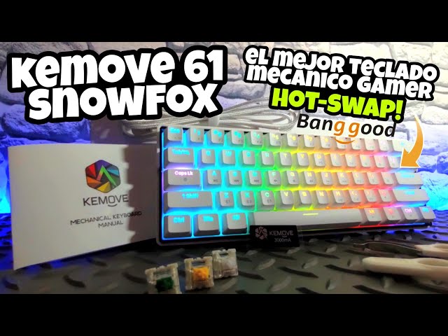Vídeo relacionado con KEMOVE K61SE Teclado Mecánico Gaming, 60% Teclado Compacto de 61 Teclas RGB Retroiluminación N-Key Rollover USB Cable Teclado Oficina con Interruptor Rojo para Mac Windows-US Layout, Blanco