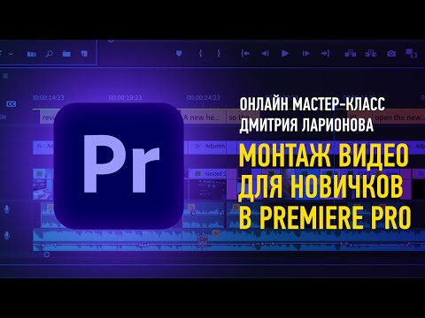 Монтаж видео для новичков в Premiere Pro. Дмитрий Ларионов