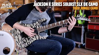 Video thumbnail for No Talking...Just Tones | Jackson X Series Soloist SLX DX Camo | Laurel - Tiger Jungle Camo by Peach Guitars