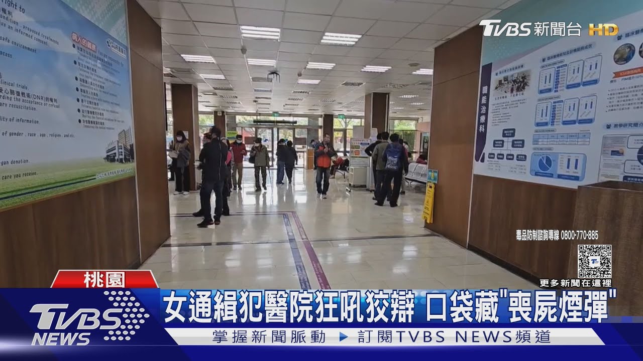 署桃醫驚見女通緝犯「失控咆哮」 口袋搜出喪屍菸彈 警當場逮
