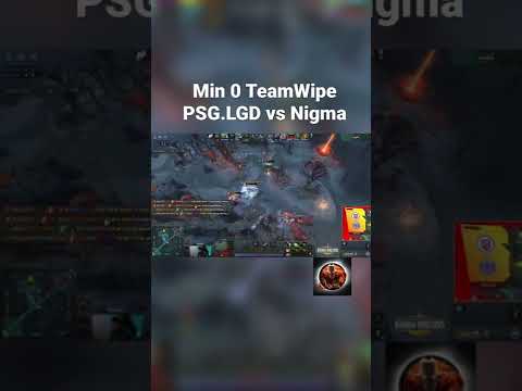 PSG.LGD Min 0 Teamwipe Against Nigma Galaxy #dota2gameplay