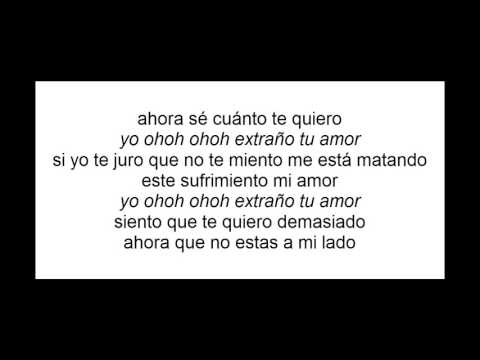 Extraño tu amor guayacán con letra