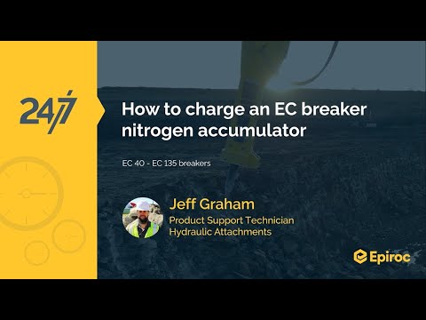 How to charge an EC breaker nitrogen accumulator