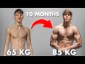 10 Month Body Transformation from Skinny to Less Skinny