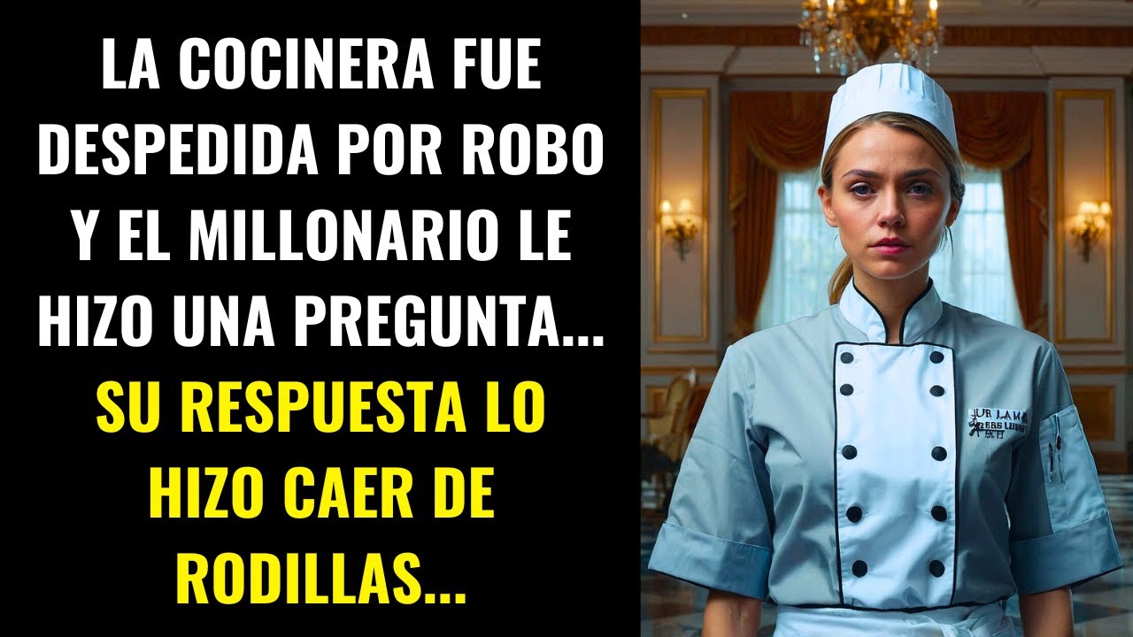LA COCINERA FUE DESPEDIDA POR ROBO Y EL MILLONARIO LE HIZO UNA PREGUNTA... SU RESPUESTA LO HIZO...