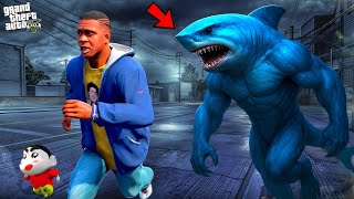 KILLER SHARK Attacked Franklin and Shinchan In GTA 5 | Paradox FTW