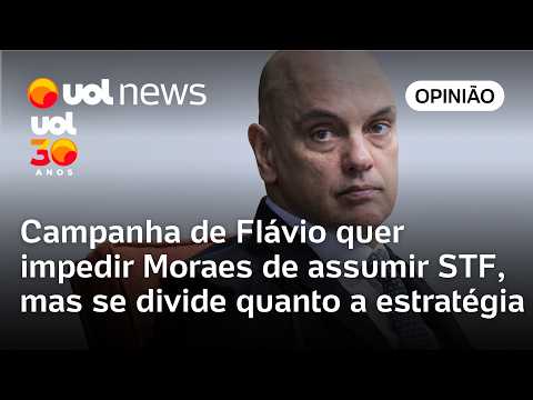 Campanha de Flávio quer impedir Moraes de assumir STF, mas se divide quanto a estratégia