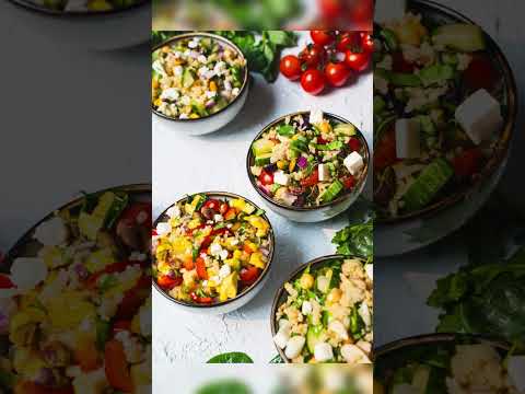 How to make Jennifer Aniston Salad Recipe PLUS 3 Variations on Ourtable42.com #recipe #shorts