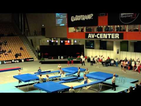 Uzbekistan 2 (UZB) - 2015 Trampoline Worlds - Qualification Synchro Routine 2