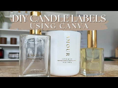 DIY Candle Labels || How To Design & Gold Foil Custom Candle Labels At Home