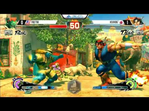FQQ Tim (Blanka) vs Koji KOG (T.Hawk) - EVO 2015 USF4 Pools - 720p/60fps