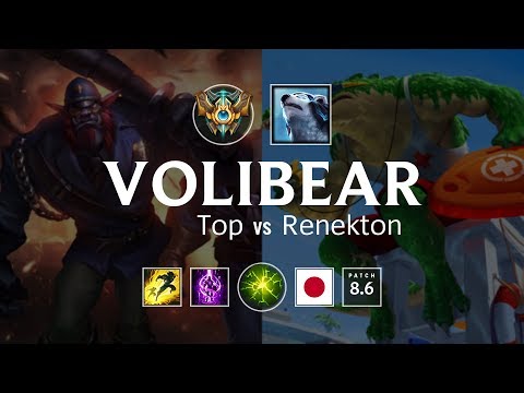 Volibear Top vs Renekton - JP Challenger Patch 8.6