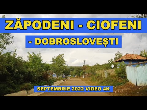 Drumul Zapodeni - Ciofeni - Dobroslovesti septembrie 2022 video 4k