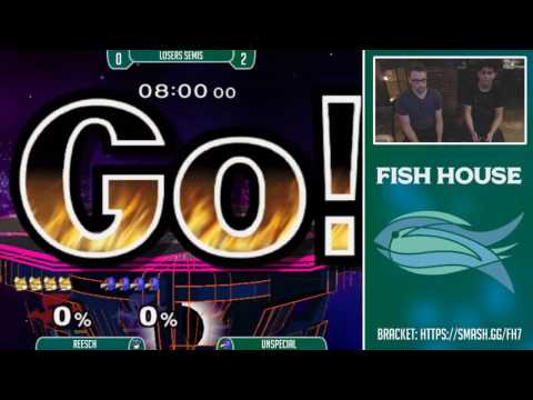 Fish House 7 SSBM - Reesch (C. Falcon, Marth, Fox) Vs. Unspecial (Falco) Losers Finals