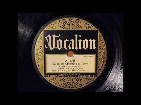 KEEP ON CROONING A TUNE - BEN SELVIN'S ORCHESTRA - 1925 Brunswick Bliss Series!