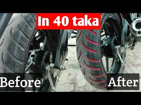 Color and Highlight Bikes tyre . tyre color modification Video